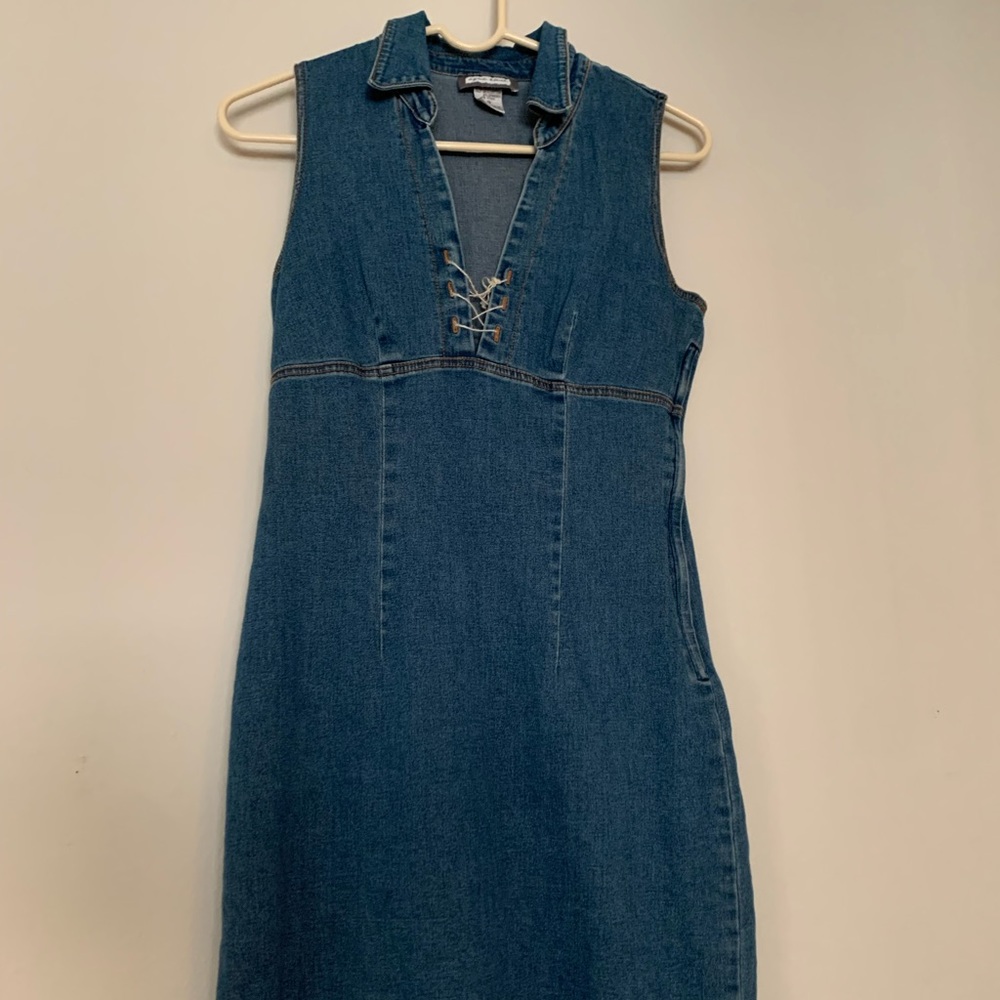 90s Sexy Denim Mini-Dress